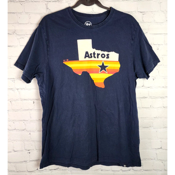 '47 Brand Houston Astros State Tx Logo Tee T-Shirt Blue SS MLB Men's Size XL - Picture 1 of 4